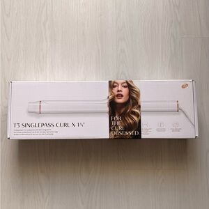 T3 SinglePass Curl X 1.25" in White and Rose Gold NEW